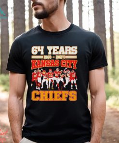 Kansas City Chiefs 64 years of the memories football 1960 2024 t shirt