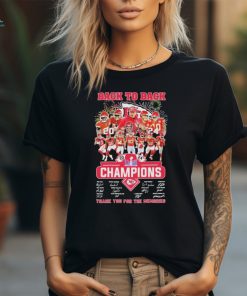 Kansas City Chiefs Back to back 2024 champions super bowl lviii thank you for the memories signatures shirt
