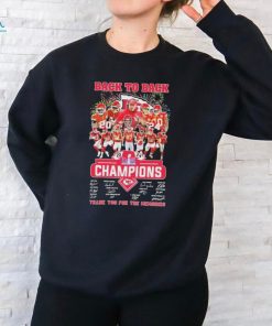 Kansas City Chiefs Back to back 2024 champions super bowl lviii thank you for the memories signatures shirt