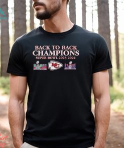 Kansas City Chiefs Back to back champions Super Bowl 2023 2024 Shirt