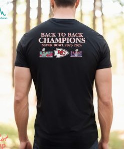 Kansas City Chiefs Back to back champions Super Bowl 2023 2024 Shirt