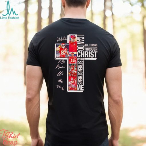 Kansas City Chiefs I can do all things through Christ who strengthens me signatures shirt