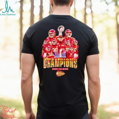 Kansas City Chiefs Super Bowl LVIII Champions back to back shirt