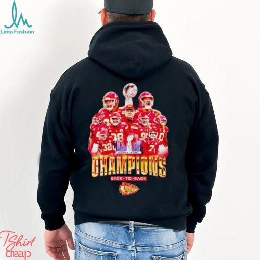 Kansas City Chiefs Super Bowl LVIII Champions back to back shirt