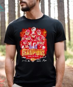 Kansas City Chiefs Super Bowl LVIII Champions back to back signatures shirt