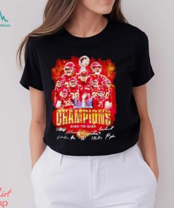 Kansas City Chiefs Super Bowl LVIII Champions back to back signatures shirt