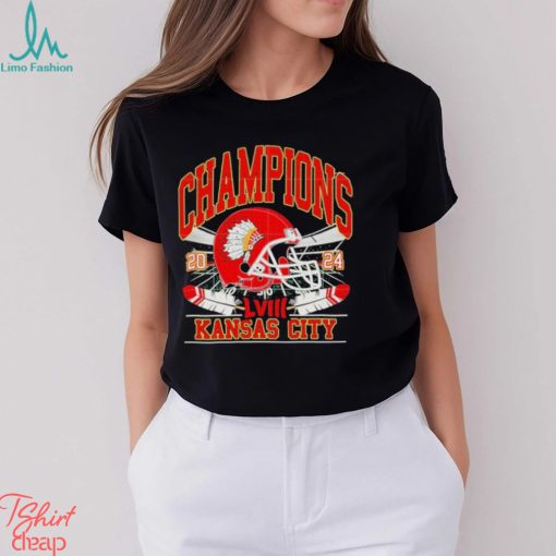 Kansas City Chiefs Super Bowl Lviii Las Vegas 2024 Helmet Shirt