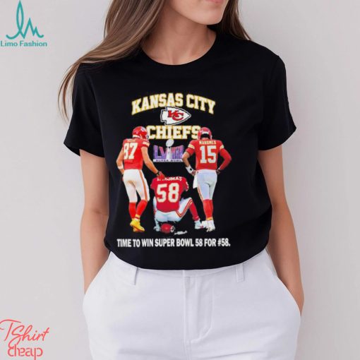 Kansas City Chiefs Time To Win Super Bowl 58 For #58 Shirt