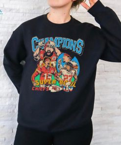 Kansas City Chiefs Travis Kelce 87 Patrick Mahomes 15 Champions Super Bowl LVIII art shirt