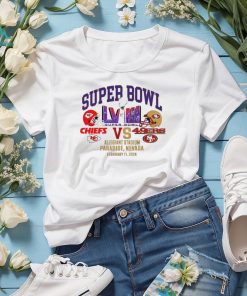 Kansas City Chiefs vs San Francisco 49ers super bowl LVIII Allegiant stadium Paradise Nevada head to head shirt