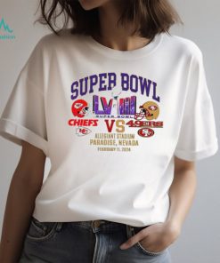 Kansas City Chiefs vs San Francisco 49ers super bowl LVIII Allegiant stadium Paradise Nevada head to head shirt