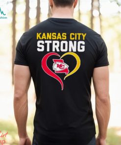 Kansas City Strong state map heart shirt