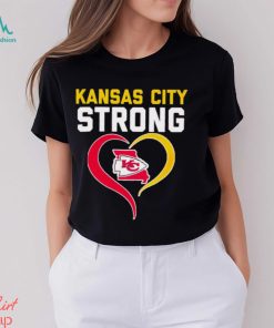 Kansas City Strong state map heart shirt