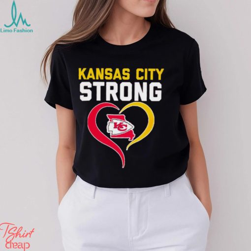 Kansas City Strong state map heart shirt