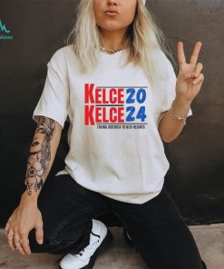 Kelce 2024 taking America to new heights shirt t shirt white