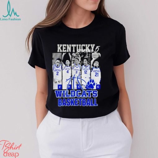 Kentucky  Wildcats  basketball  starting  5  players  shirt