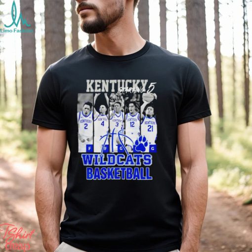 Kentucky Wildcats basketball starting 5 players t shirt
