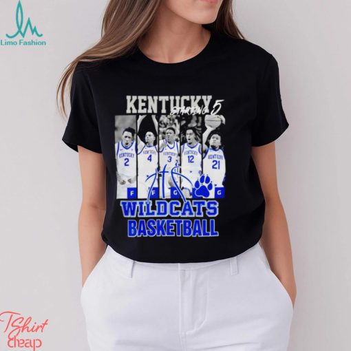 Kentucky Wildcats basketball starting 5 players t shirt
