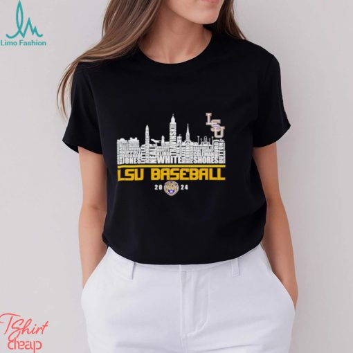 LSU baseball 2024 skyline city shirt