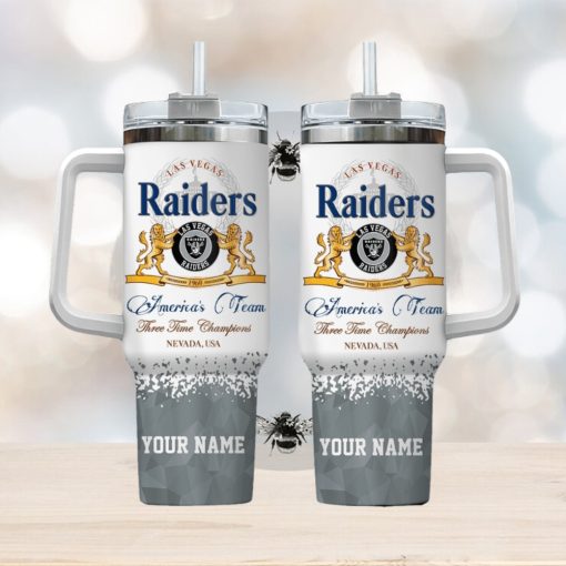 Las Vegas Raiders Personalized NFL Champions Modelo 40oz Stanley Tumbler