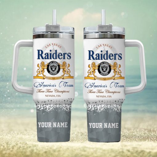 Las Vegas Raiders Personalized NFL Champions Modelo 40oz Stanley Tumbler