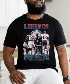 Legends Bill Belichick, Tom Brady And Matthew Slater New England Patriots Thank You For The Memories Signatures Shirt