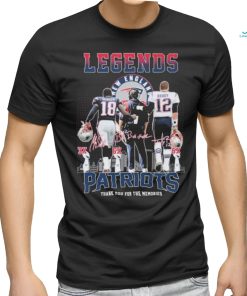 Legends Bill Belichick, Tom Brady And Matthew Slater New England Patriots Thank You For The Memories Signatures Shirt