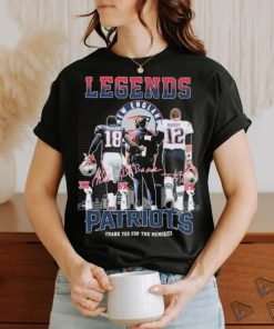 Legends Bill Belichick, Tom Brady And Matthew Slater New England Patriots Thank You For The Memories Signatures Shirt