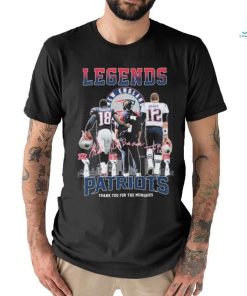 Legends Bill Belichick, Tom Brady And Matthew Slater New England Patriots Thank You For The Memories Signatures Shirt