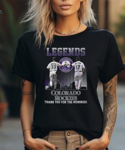 Legends Colorado Rockies Walker And Helton Thank You For The Memories T Shirt