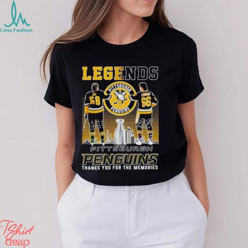 Legends Jaromir Jagr and Mario Lemieux Pittsburgh Penguins thanks you for the memories shirt