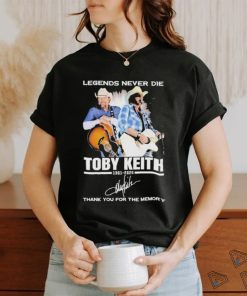 Legends Never Die Toby Keith 1961 2024 Thank You For The Memories Signatures Shirt