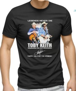 Legends Never Die Toby Keith 1961 2024 Thank You For The Memories Signatures Shirt