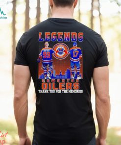 Legends Wayne Gretzky and Jari Kurri Edmonton Oilers thank you for the memories shirt