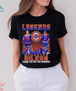 Legends Wayne Gretzky and Jari Kurri Edmonton Oilers thank you for the memories shirt