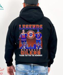Legends Wayne Gretzky and Jari Kurri Edmonton Oilers thank you for the memories shirt