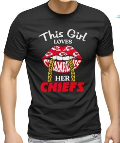 Lips This girl loves her Chiefs Champions shirt