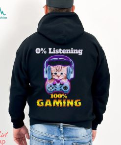 Listening Gamer Kitty Meme Funny shirt