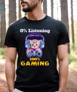 Listening Gamer Kitty Meme Funny shirt