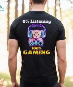 Listening Gamer Kitty Meme Funny shirt