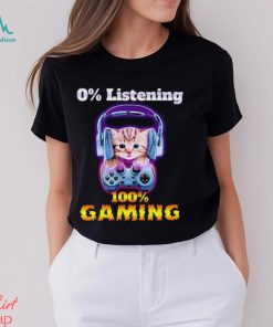 Listening Gamer Kitty Meme Funny shirt