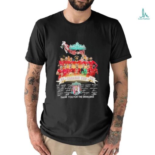 Liverpool Team 2024 Carabao Cup Champions Thank You For The Memories Signatures Shirt