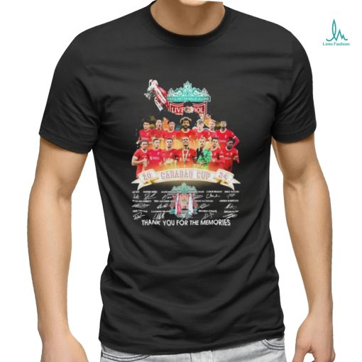 Liverpool Team 2024 Carabao Cup Champions Thank You For The Memories Signatures Shirt