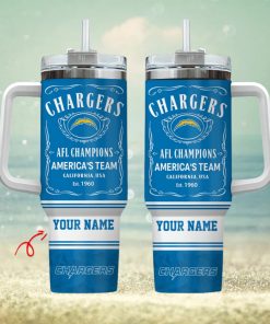 Los Angeles Chargers Personalized NFL Jack Daniel’s 40oz Stanley Tumbler