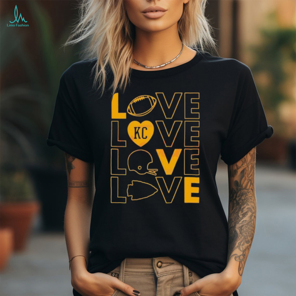 Love Kansas City Football Helmet 2024 Shirt Love Kansas City Football Helmet 2024 Shirt