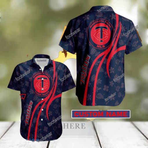 MLB Minnesota Twins Hawaiian Shirt Design Gift Fans Summer Holidays Custom Name