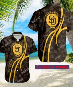 MLB San Diego Padres Hawaiian Shirt Design Gift Fans Summer Holidays Custom Name