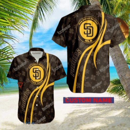 MLB San Diego Padres Hawaiian Shirt Design Gift Fans Summer Holidays Custom Name