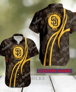 MLB San Diego Padres Hawaiian Shirt Design Gift Fans Summer Holidays Custom Name