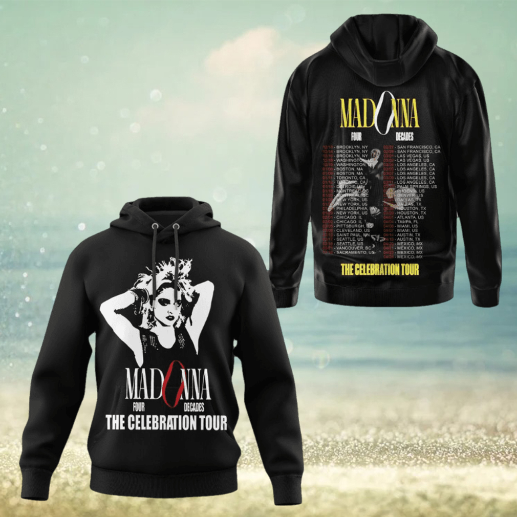 Madonna Four Decades The Celebration Tour 3D Unisex Hoodie Madonna Four Decades The Celebration Tour 3D Unisex Hoodie